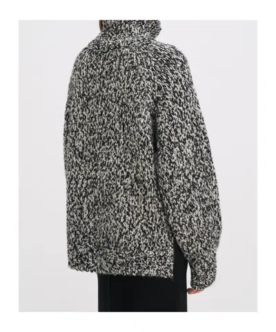 Filippa K Black And White Wool Alpaca Sweater In Gray