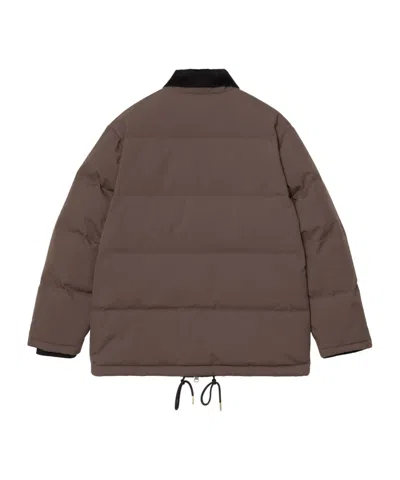 Carhartt Drawstring Hem Quilted Jacket Pockets In Burgundy