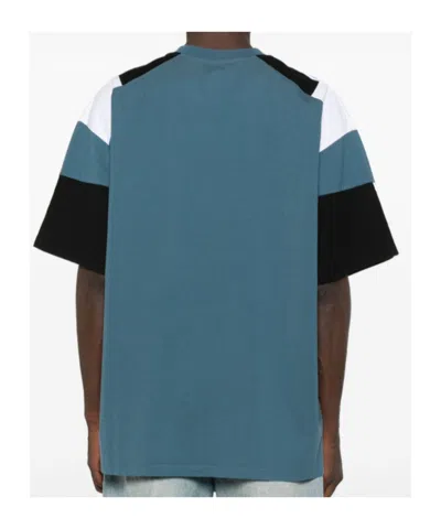 Martine Rose Oversized T-shirt Panel Design In Blue