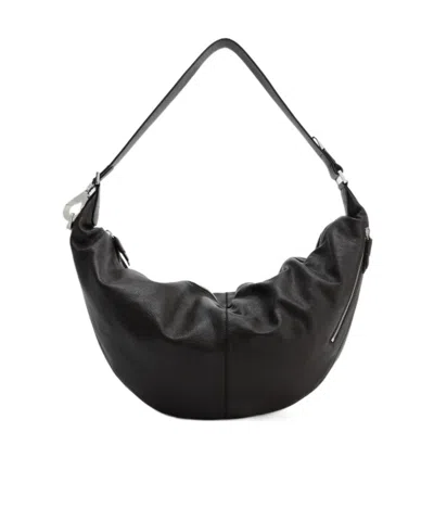 Lemaire Quiver Curved Zip Shoulder Bag In Brown