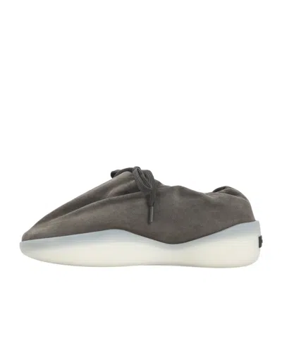 Fear Of God Suede Round Toe Sneakers With Rubber Sole In Gray
