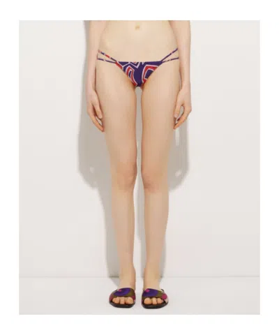 Pucci Labirinto Print V-cut Bikini Bottom In Multi
