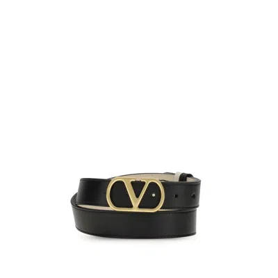 Valentino Vlogo Signature Reversible Belt In Black