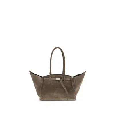 Benedetta Bruzziches Brown Calf Leather Bos Taurus Shoulder Bag In Gray