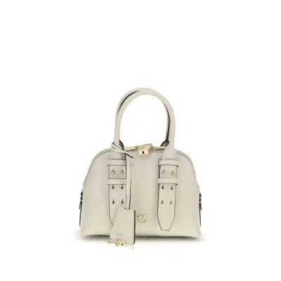 Pinko Leather Mini Escape Bag Bowling Bag In White