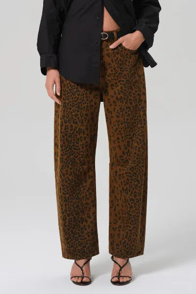 Citizen Of Humanity Citizens Of Humanity Miro Relaxed Tapered Jeans In Sepia Cheetah In Brown