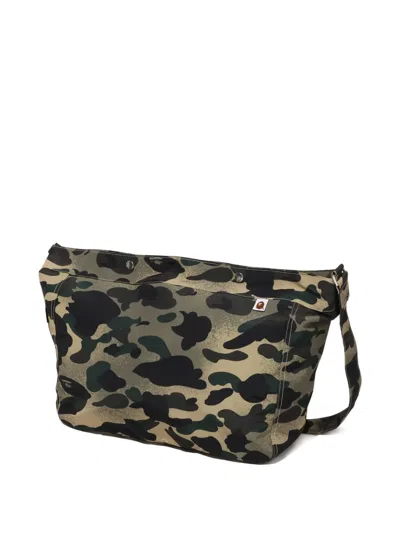 A Bathing Ape Camouflage-pattern Messenger Bag In Multi