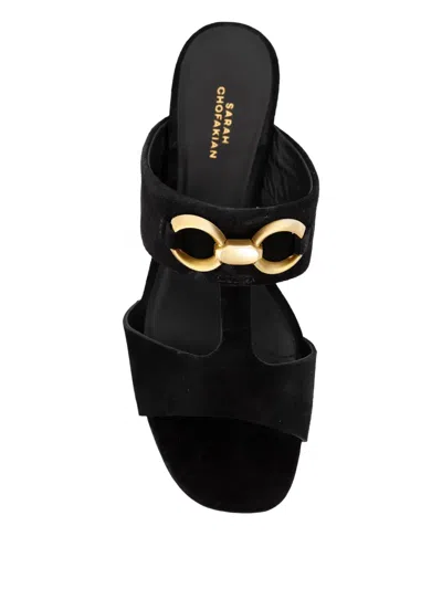 Sarah Chofakian ダブルストラップ サンダル In Blue