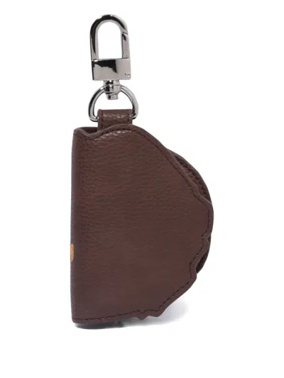 A Bathing Ape Logo-embossed Keyring In Brown