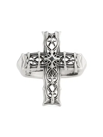 Emanuele Bicocchi Notre-dame Cross Ring In Metallic