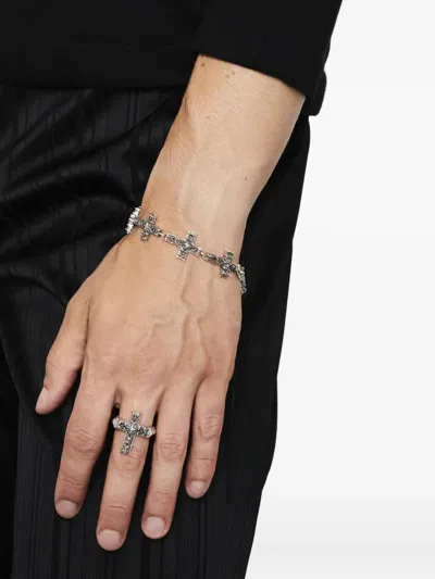 Emanuele Bicocchi Notre-dame Cross Ring In Metallic