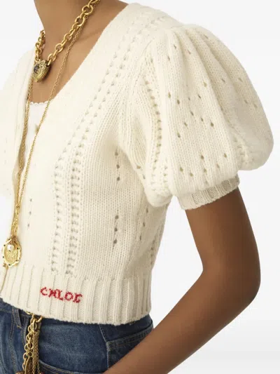 Chloé Chloè Wool Top In White