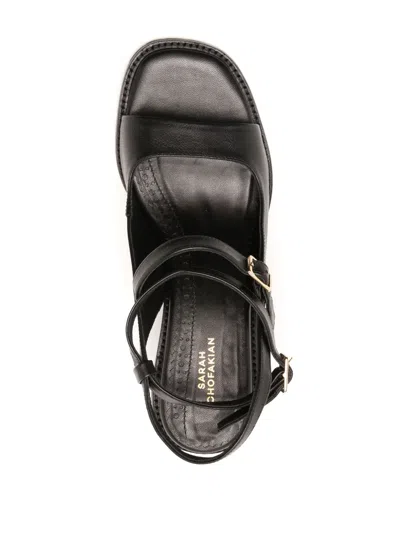 Sarah Chofakian Vik 70mm スリングバック サンダル In Black