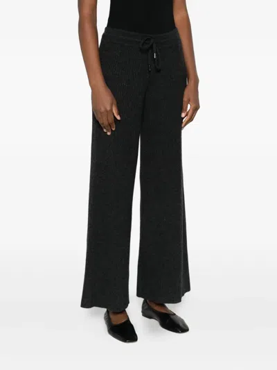 Eric Bompard ドローストリング リブパンツ In Black