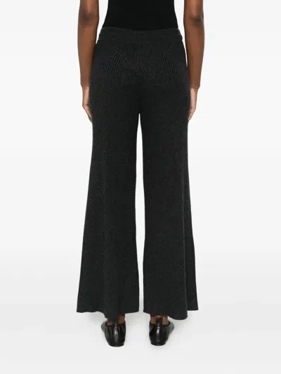 Eric Bompard ドローストリング リブパンツ In Black