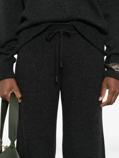 Eric Bompard ドローストリング リブパンツ In Black