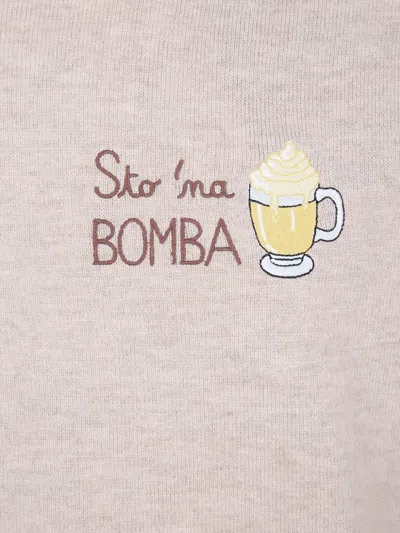 Mc2 Saint Barth Heron Embroidered Sweater In Pink