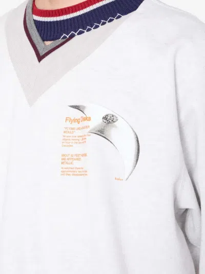 Kolor Vネック スウェットシャツ In White