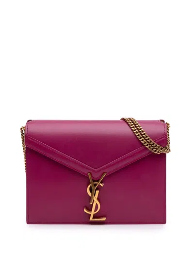 Pre-owned Saint Laurent 2019 Smooth Calfskin Monogram Cassandra Clasp Bag Shoulder Bag