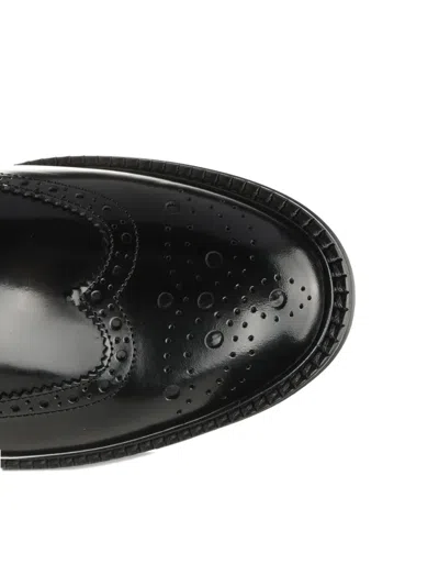 Corvari Double Monk Duilio Pelle Spazzolata Loafers Black In Black