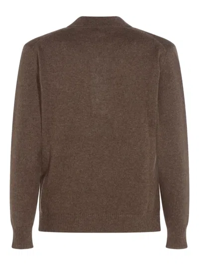 Lardini Polo-collar Sweater In Brown