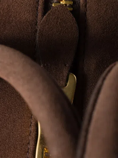 Miu Miu Arcadie Matelassé Suede Bag In Brown