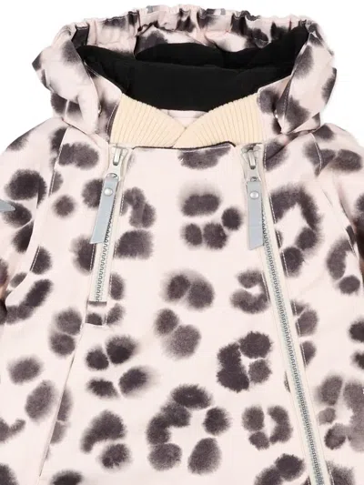 Molo Leopard Logo-star Jacket In Neutral