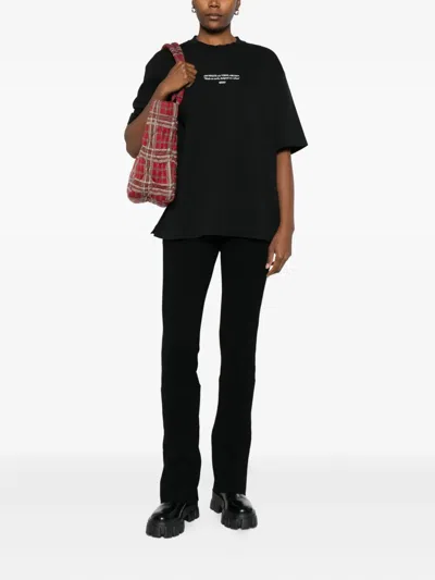 Off-white Cotton T-shirt In Black