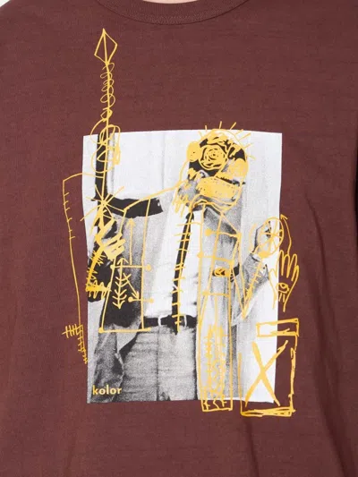 Kolor グラフィック Tシャツ In Brown