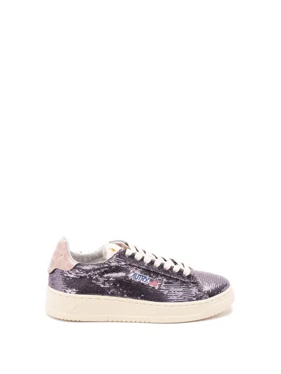 Autry "dallas Low Sparkling" Sneaker In Purple