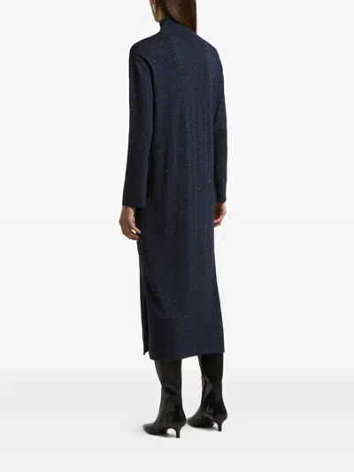 Peserico サイドスリット ドレス In Blue