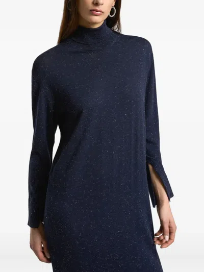 Peserico サイドスリット ドレス In Blue