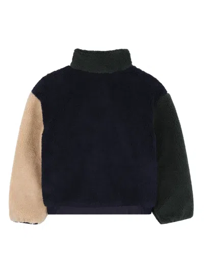 拼色抓绒填充夹克