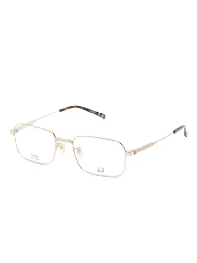 Dunhill Rectangle-frame Glasses In Gold