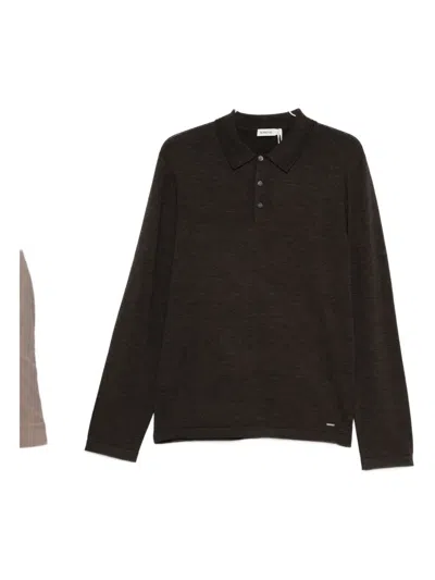 Simkhai Wool Polo Shirt In Brown