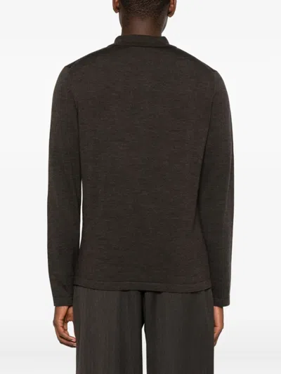 Simkhai Wool Polo Shirt In Brown