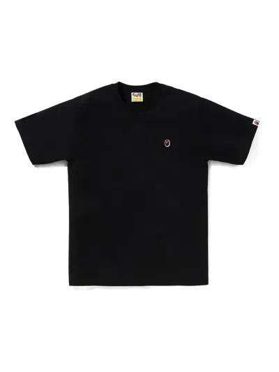 A Bathing Ape Logo T-shirt In Black