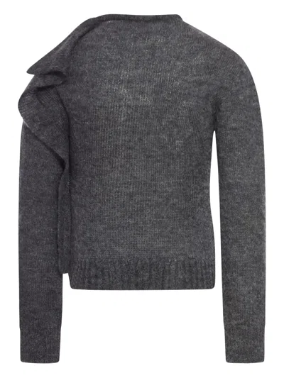 Niccolò Pasqualetti Ruffle-detail Jumpers In Gray