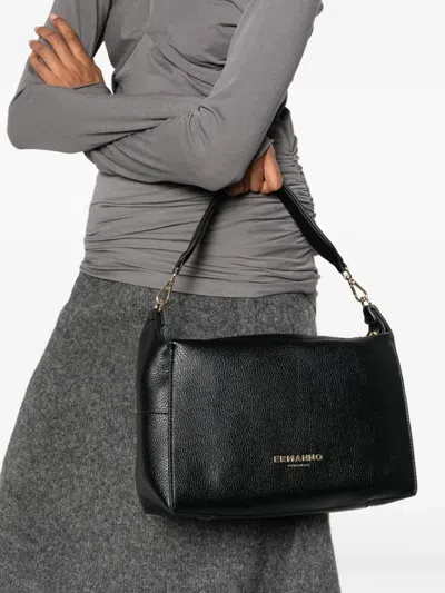 Ermanno Scervino Leather Tote Bag In Black