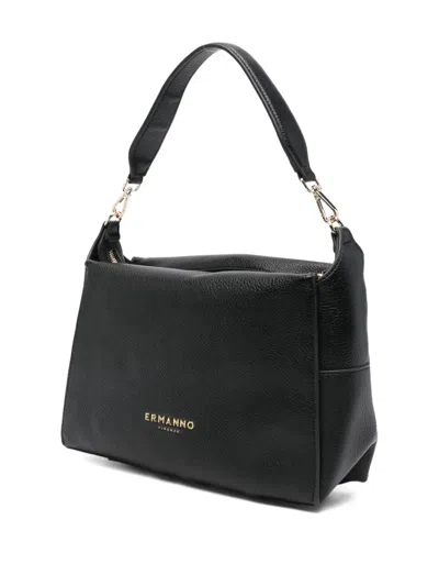 Ermanno Scervino Leather Tote Bag In Black
