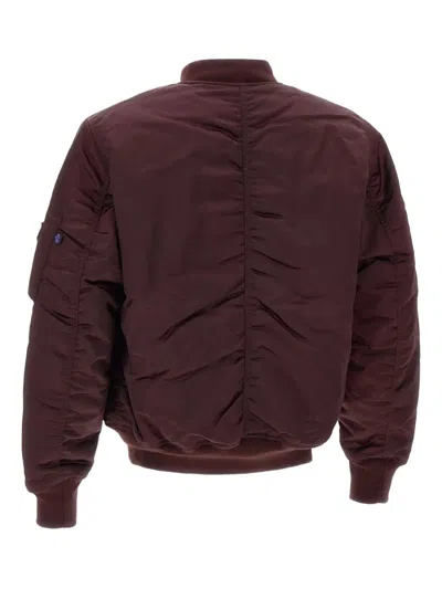 Alpha Industries Ma-1 Base Flight Utility-pocket Bomber Jacket In Brown