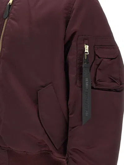 Alpha Industries Ma-1 Base Flight Utility-pocket Bomber Jacket In Brown