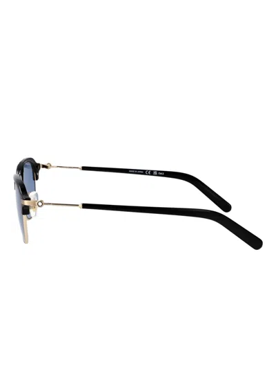 Montblanc Square-frame Sunglasses In Blue