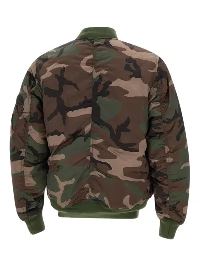 Alpha Industries Ma-1 Base Flight Zip-up Bomber Jacket In Multi