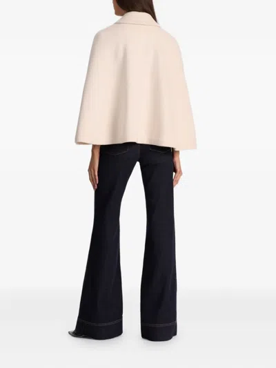 Alice And Olivia Reynalda Buttoned Cape In White