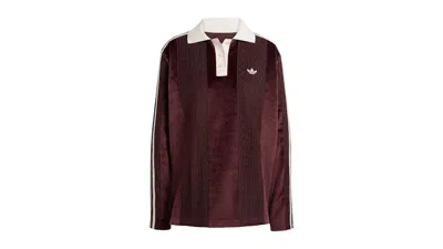 Pre-owned Adidas Originals Women's Winterised Longsleeve Soccer Jersey In Maroon In Burgundy