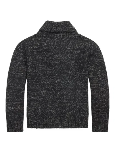 Rrl ショールカラー ウールセーター In Black