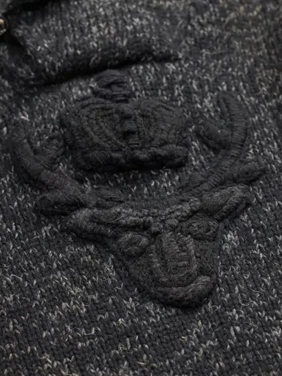 Rrl ショールカラー ウールセーター In Black