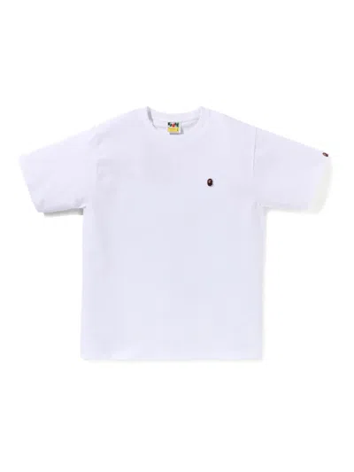 A Bathing Ape Logo T-shirt In White
