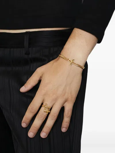 Emanuele Bicocchi Notre-dame Cross-detail Bracelet In Gold